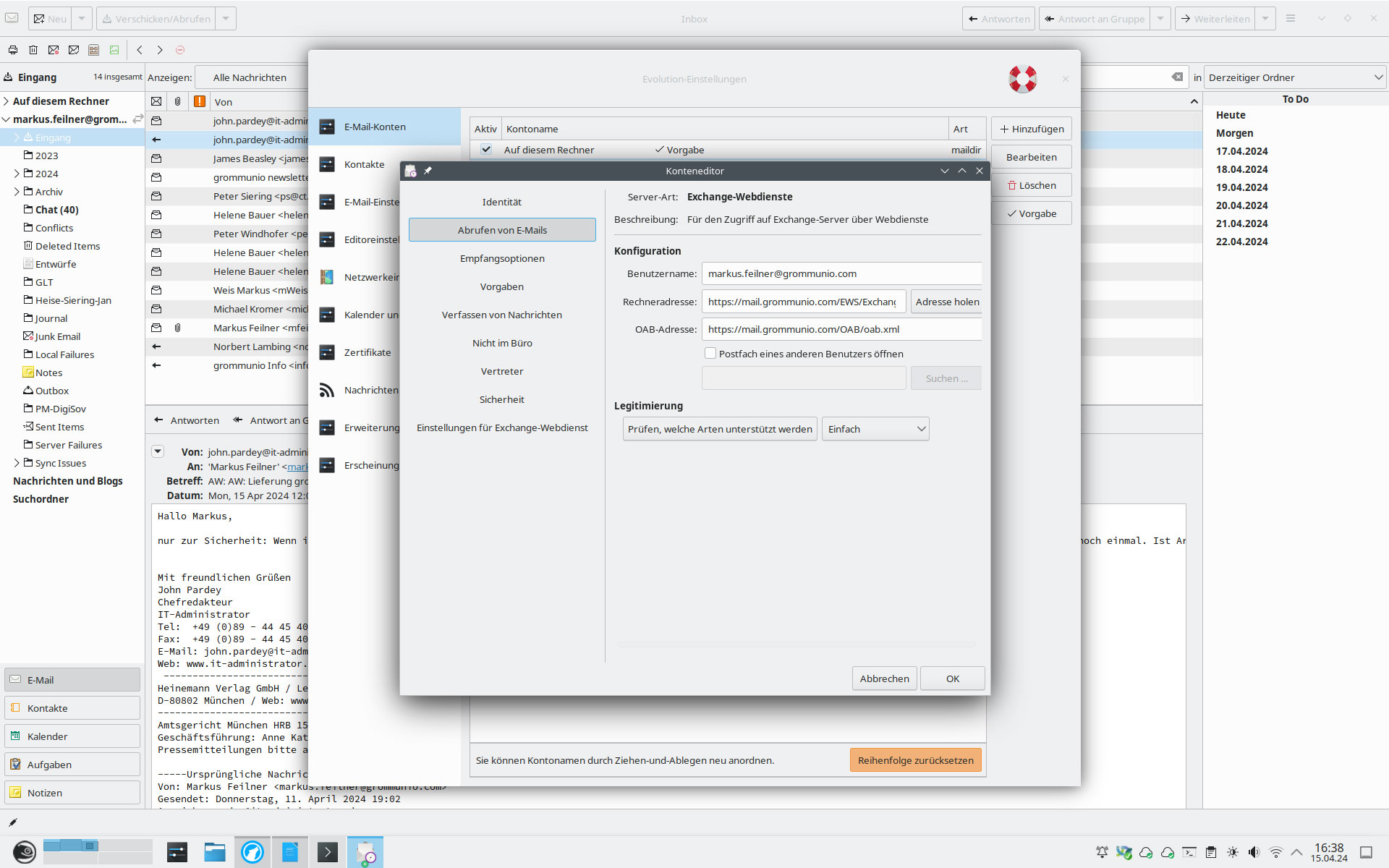 grommunio's Exchange Web Services: Evolution